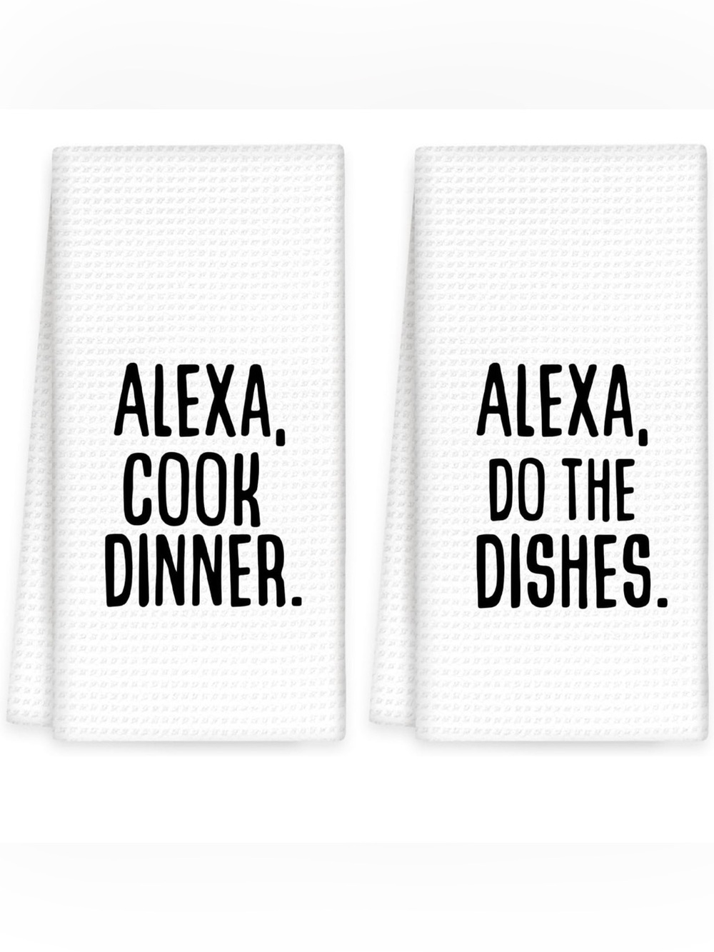 Funny Alexa Kitchen Towels Set of 2- New